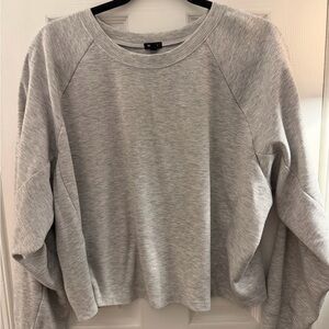 Express Heather Gray Long Sleeve Top